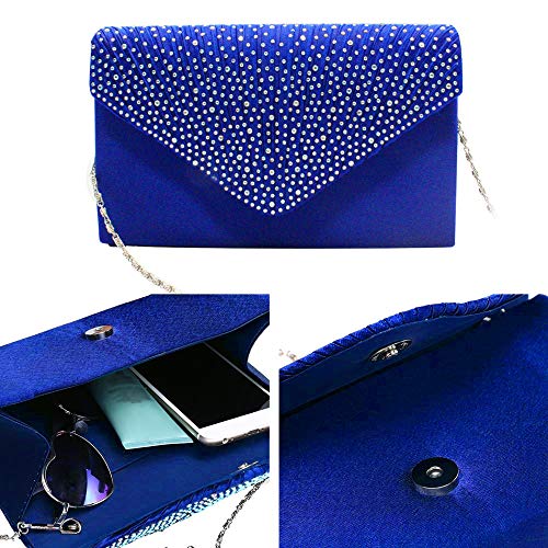 Groupcow New Ladies Evening Handbags Bridal Wedding Bag Handbag (Royal Blue) #TOP4