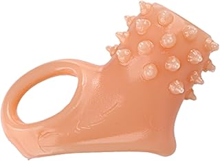 Silicone Reusable Penis Ring Male Delayed Ejaculation Penis Enlargement Cock Chastity Cage Penis Sleeve Ring Sex Toys for Man (Color : Flesh D)