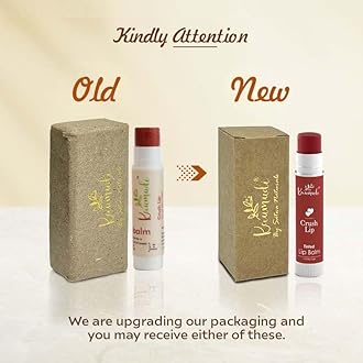 Kaumudi Handmade & 100% Natural 3 In 1 Lip Balm (Lip Tint, Cheek Tint, Eye Shadow) Made With Rose & Saffron Essential Oil, Best For Dry, Damaged & Chapped Lips, Hydrates & Moisturizes (Crush Lip)