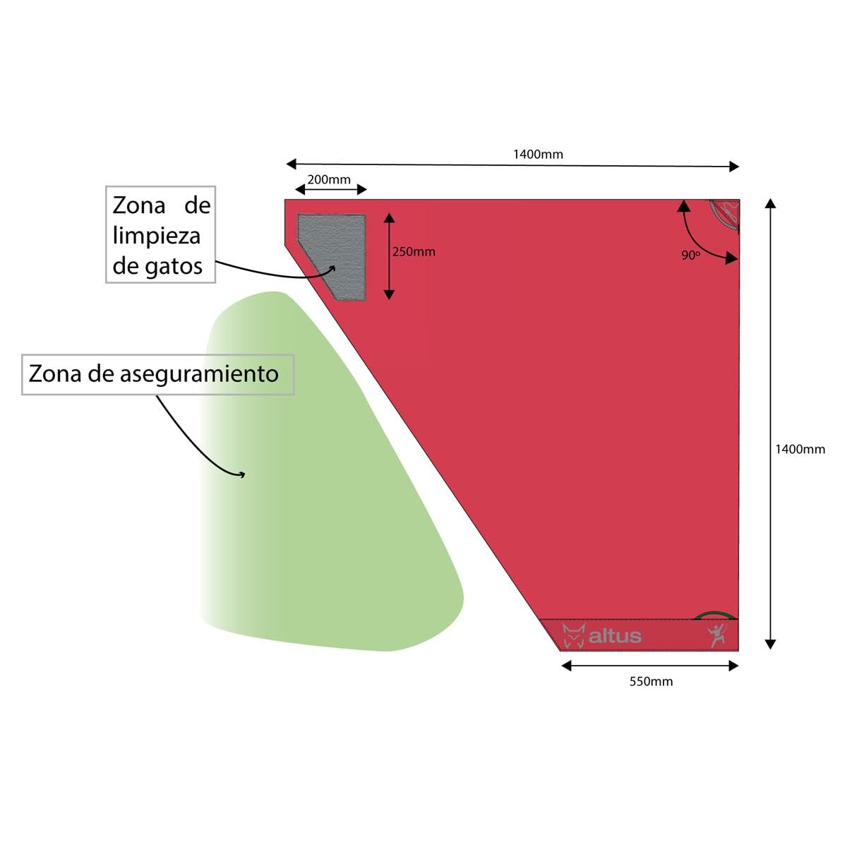 ALTUS Manta Cubre Cuerdas PEDRIZA Escalada Resistente A La Abrasion