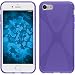 Produktbild PhoneNatic Case kompatibel mit Apple iPhone 8 - lila Silikon Hülle X-Style + 2 Schutzfolien