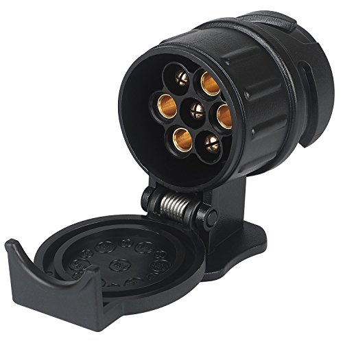 AOAFUN Impermeable de 13 a 7 Pines Enchufe Remolque Caravana Eléctrico Adaptador Remolque Enchufe de Remolque