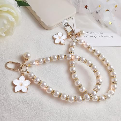 Tupalizy 20PCS Small Flower Enamel Charms Cherry Blossom Decor Gold Plated Pendant for Bracelets Necklaces Earrings Jewelry Making Findings Purse Keychains DIY Crafts Handmade Gifts Accessories (White) - Thumbnail 7