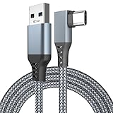 XUnion #2r1k99 USB 0 auf USB Typ C 90 Grad Kabel mit 5 Gbit/s schneller Datenübertragung USB C Ladekabel für Oculus Quest 1/2, Farbe #2x3xdx, M