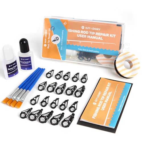 Image of Fishing Rod Tip Repair Kit with Glue /Supplies /Step-by-Step Instructions