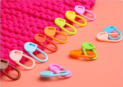 Miniatura 3 de 80 marcadores de punto de bloqueo jumbo, marcadores de ganchillo de punto más grandes, clips de aguja, pasadores de seguridad, ganchos de ganchillo