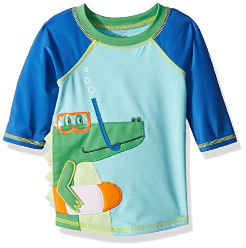 Mud Pie Boys' Baby Scuba Alligator Rashguard, Blue, LG/ 4T-5T