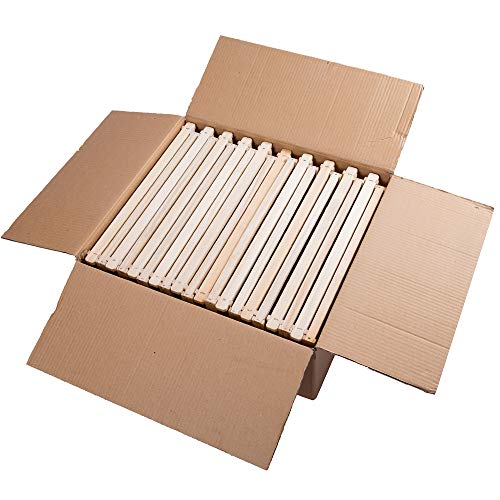 BeeCastle 20-Pack Complete Assembled Frames with Waxed Natural Foundation (5-5/8-Inch)