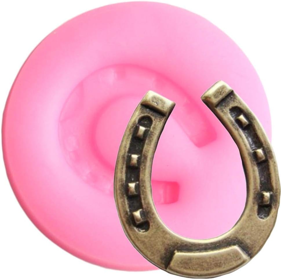 Seedomes 1pcs Cute Lovely Horseshoe Hoof Silicone Mold for DIY Desserts Pudding Desserts Candy Gum Paste Jelly Shots Chocolate Cupcake Cake Topper Decoration Fondant Mold Ice Cube Mould Crafts