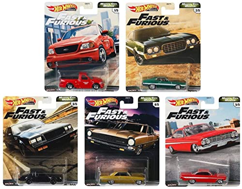 Hot Wheels Premium 2020 Fast & Furious Motor City Muscle Set of 5