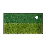 Dual-Surface Hitting/Practice, Chipping and Driving Golf Grass Mat with Fairway and Rough Surfaces