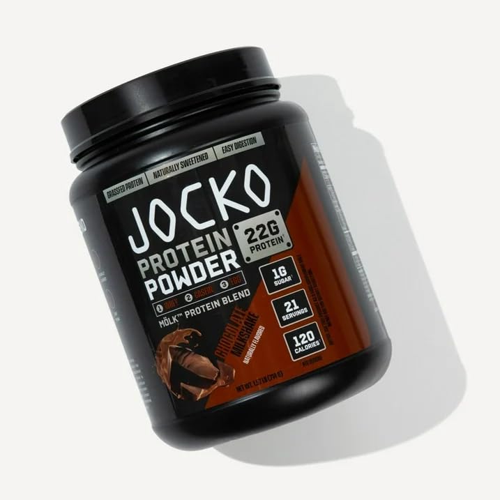 Jocko-Mölk Protein Powder, 21 Servings - Grass-Fed Whey, Micellar Casein, Egg Protein Blend with Digestive Enzymes, Probiotics, Sugar-Free, Soy-Free, Gluten-Free (21 Servings, Chocolate)