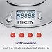 Etekcity Food Kitchen Scale with Bowl, Digital Weight Scale for Food Ounces and Grams, Cooking and Baking, Timer, and Temperature Sensor, 2.06 QT, Stainless Steel