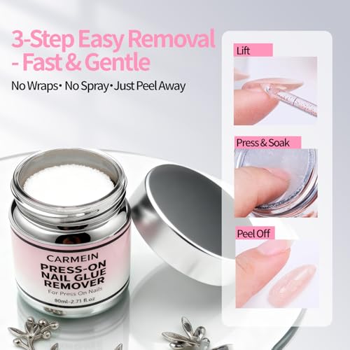 Image of Press-On Nail Glue Remover, Professional Gentle Debonder, Home Salon Essential (2.71 Fl.Oz /80ml) - Limited Effect on Gel Nails
