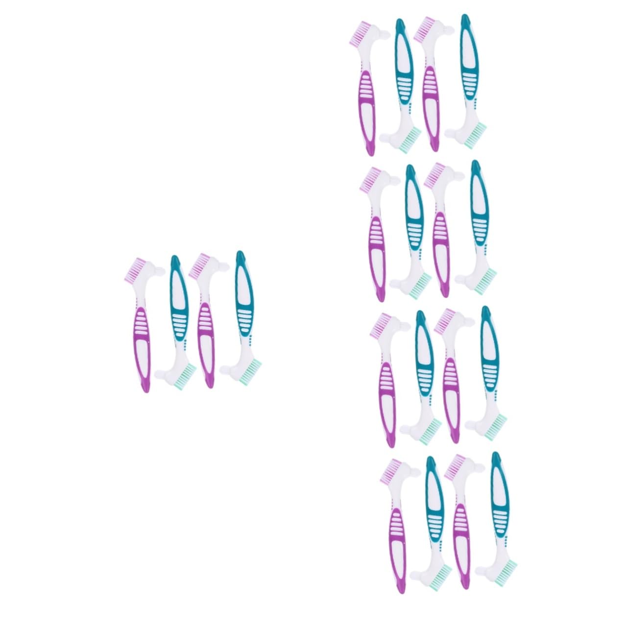 20pezzi Spazzolino Per Dentiera Setole Dure Per Dei Denti Per e Colori
