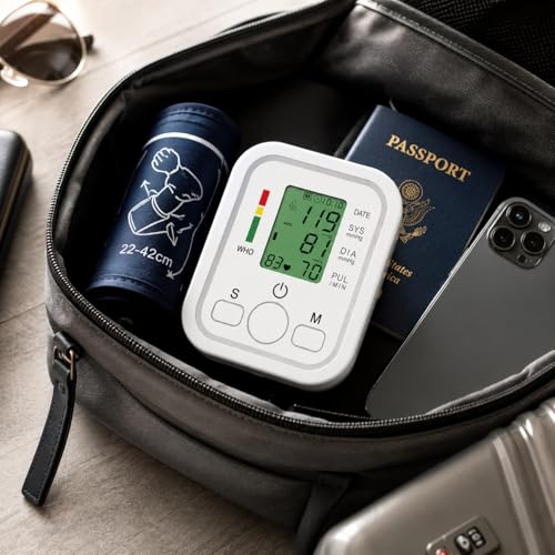 Image of Aika AK-555 Digital BP Monitor Upper Arm Instrument Machine for Blood Pressure Measurement Home Use. Fully Automatic, Digital Display with Talking Intellisense Technology Cuff Kit For Home Best Most Accurate Measurement (White, 3 Month Warranty)