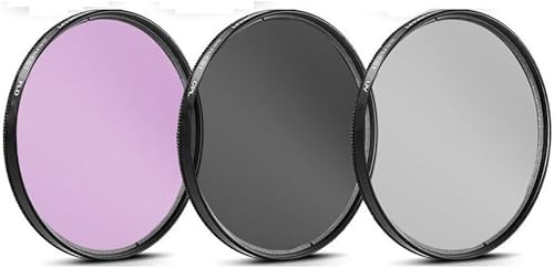 Miniatura 2 de Kit de filtro de 3 piezas de 2.638 in (UV-CPL-FLD) + parasol de lente tulipán de 2.638 in + capucha de goma suave de 2.638 in + tapa de lente de