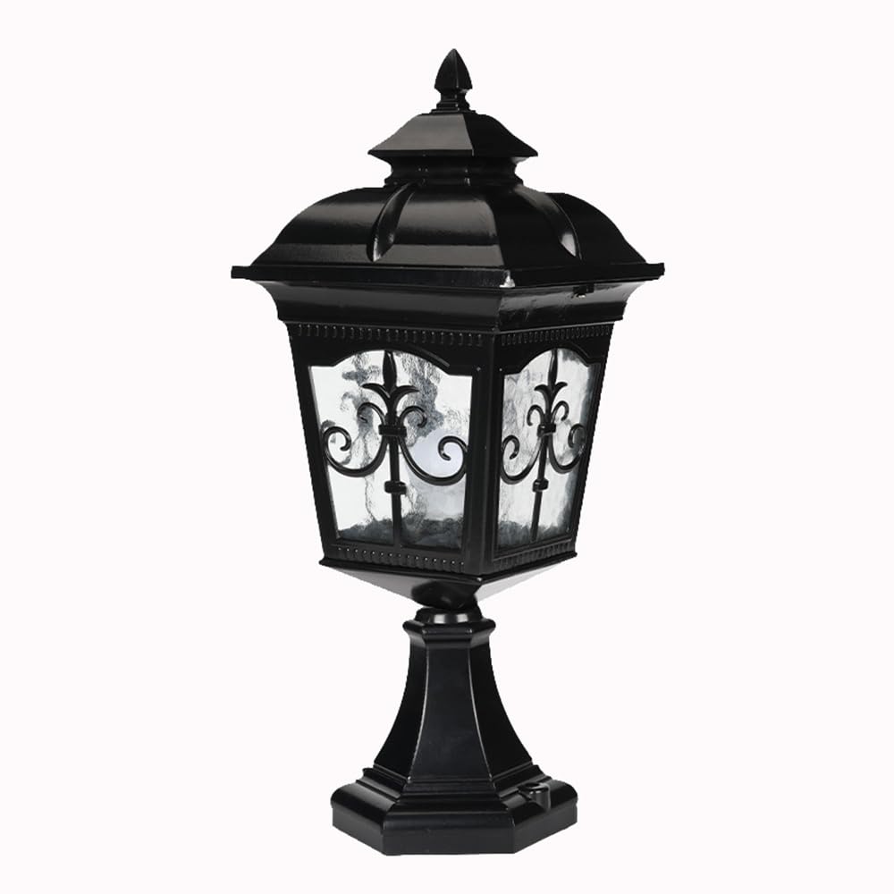 Lampe pilier extérieure de villa en style fleur d'épée rétro