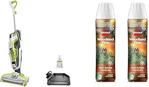 Bundle of Bissell CrossWave Floor and Area Rug Cleaner, Wet-Dry Vacuum, 3888A, Corded Electric, Green + BISSELL Limited Edition Woodland Pine Multi-Surface Wash Formula Pine, large