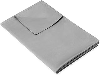Weighted Idea Cooling Weighted Blanket Cover 60"x80" Queen Size (Comfortable and Breathable Fabric, Light Grey)