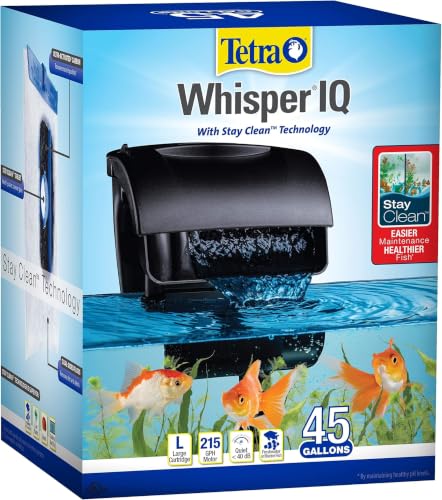 Image of Tetra Whisper IQ Power Filter 45 Gallons,215 GPH,with Stay Clean Technology,(Pack of 6)