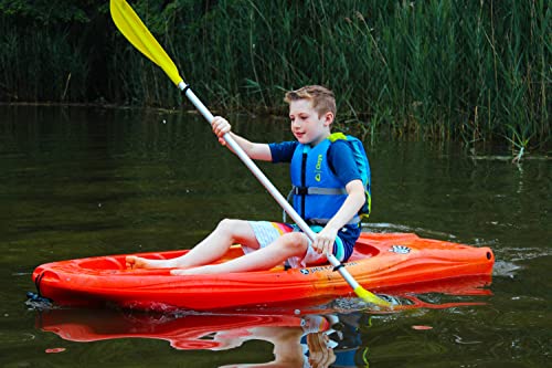 Image of Perception Kayaks Hi Five | Sit on Top Kids Kayak for Kids up to 120 Lbs.| Youth Kayak with Paddle