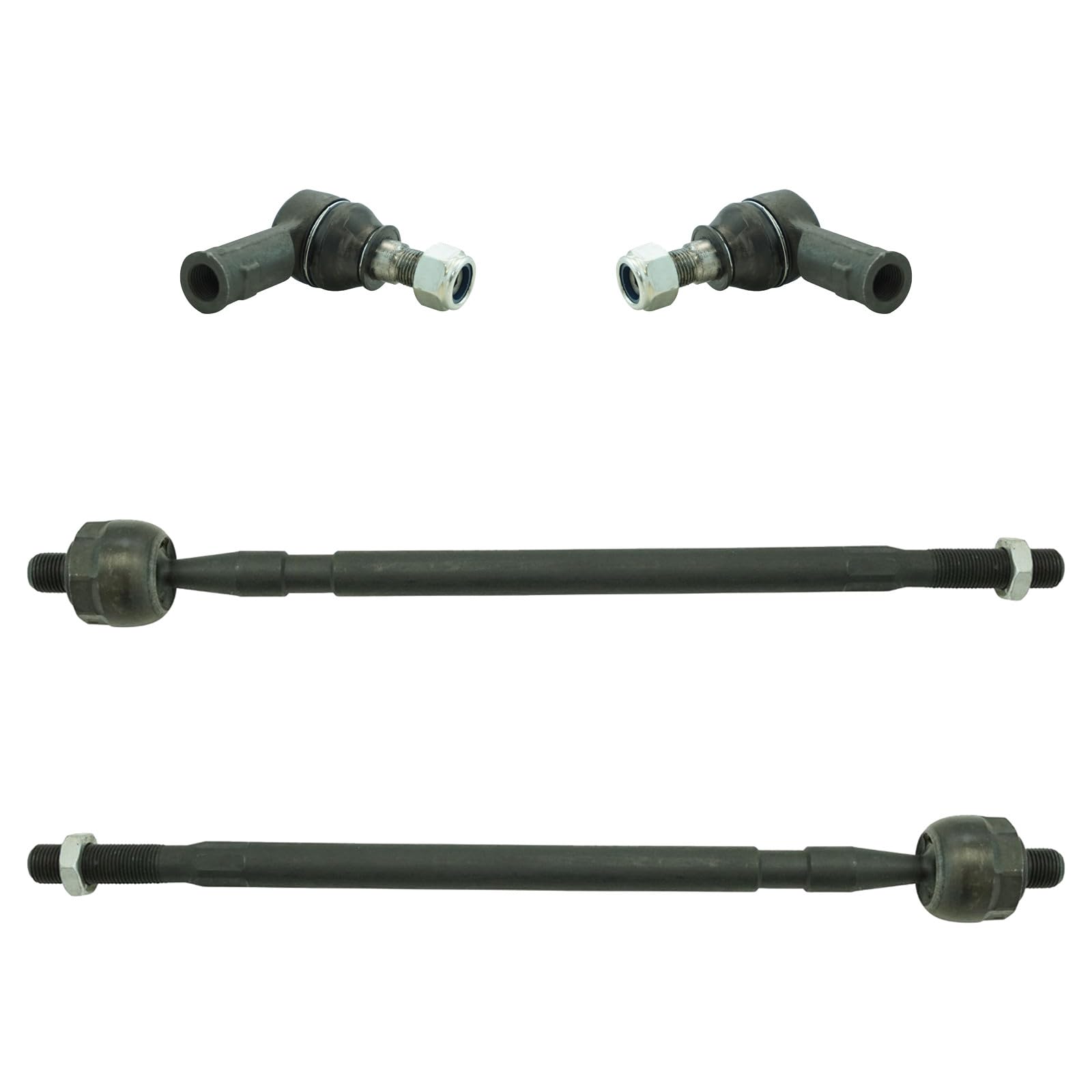 TRQ Front Inner and Outer Tie Rod Set 4 Piece Compatible with 2003-2006 Dodge Sprinter 2500 03-06 Sprinter 3500 02-06 Freightliner Sprinter 2500 02-06 Sprinter 3500