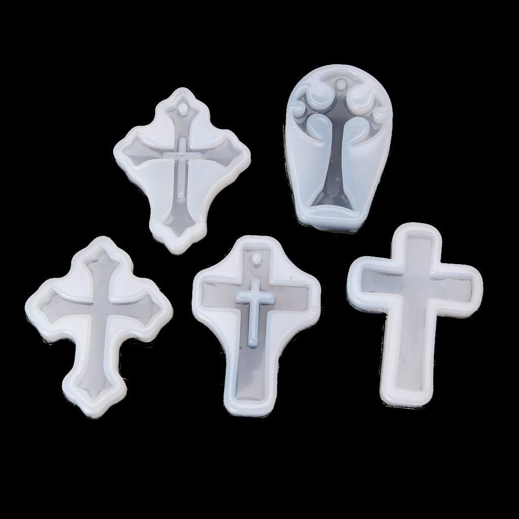 Mya Stampi In Silicone 3D A Forma Di Croce – 5 Pezzi Per Resina Epossidica, Gioielli E DIY - 4