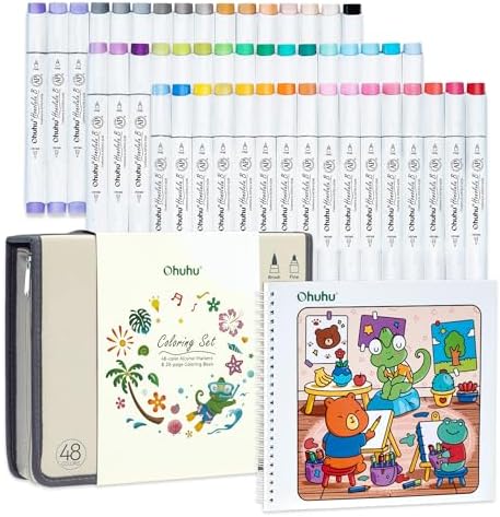 Ohuhu Honolulu B 48‑Color Premium Alcohol Marker Set