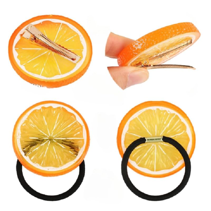 Amazon.co.jp: ヘアクリップ オレンジヘアクリップ 4個 + オレンジ