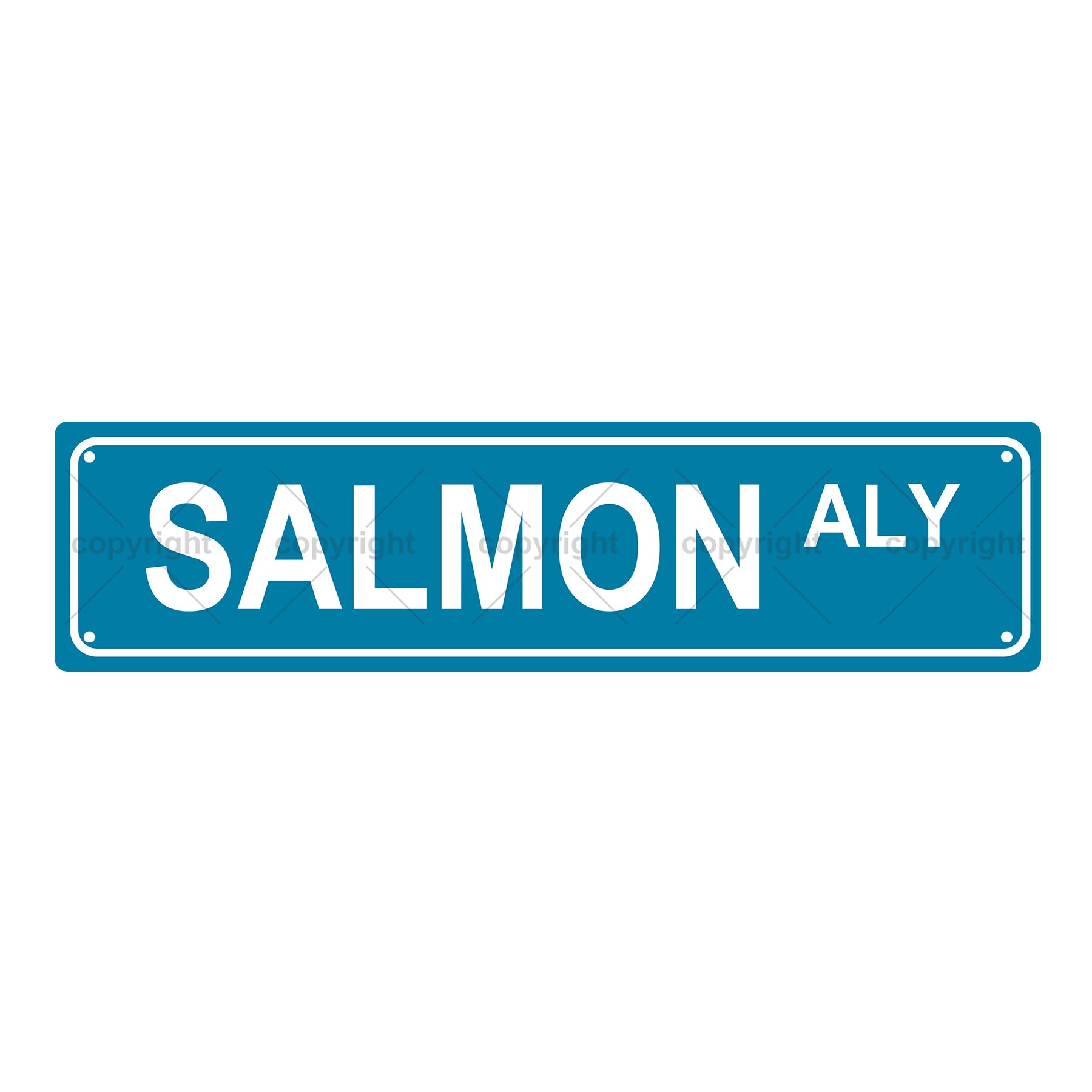 Salmon Aly Animal Metal Tin Street Sign Bar Cafe Garage Cave Home Room Wall Bathroom Farmhouse Garden Porch Patio Decor,4x16 Inch