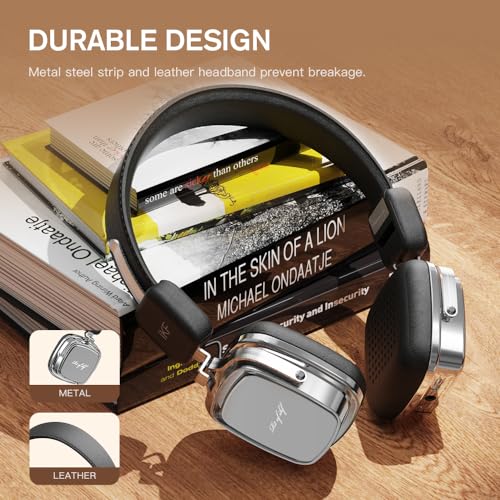 iKF R2 Retro Wireless Headphones, Bluetooth On-Ear Wired Headset, Foldable Design, Pure Bass, 60H Playtime, Bluetooth V5.4 - Image 3