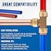 1/2-Inch Push Fit Plumbing Tee - Push-to-Connect Plumbing Fittings - Straight/Elbow/Tee Plumbing Fitting with 1/2