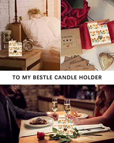 Fall Southwestern Candle Tealight Holders,Gifts For Him,Her,Kids,Women,Men - Heart Decorative Wood Candle Holder With Tea Lights,Wooden Candlestick Decor,Thanksgiving Pumpkins Sunflower Maple Leaf #TOP5