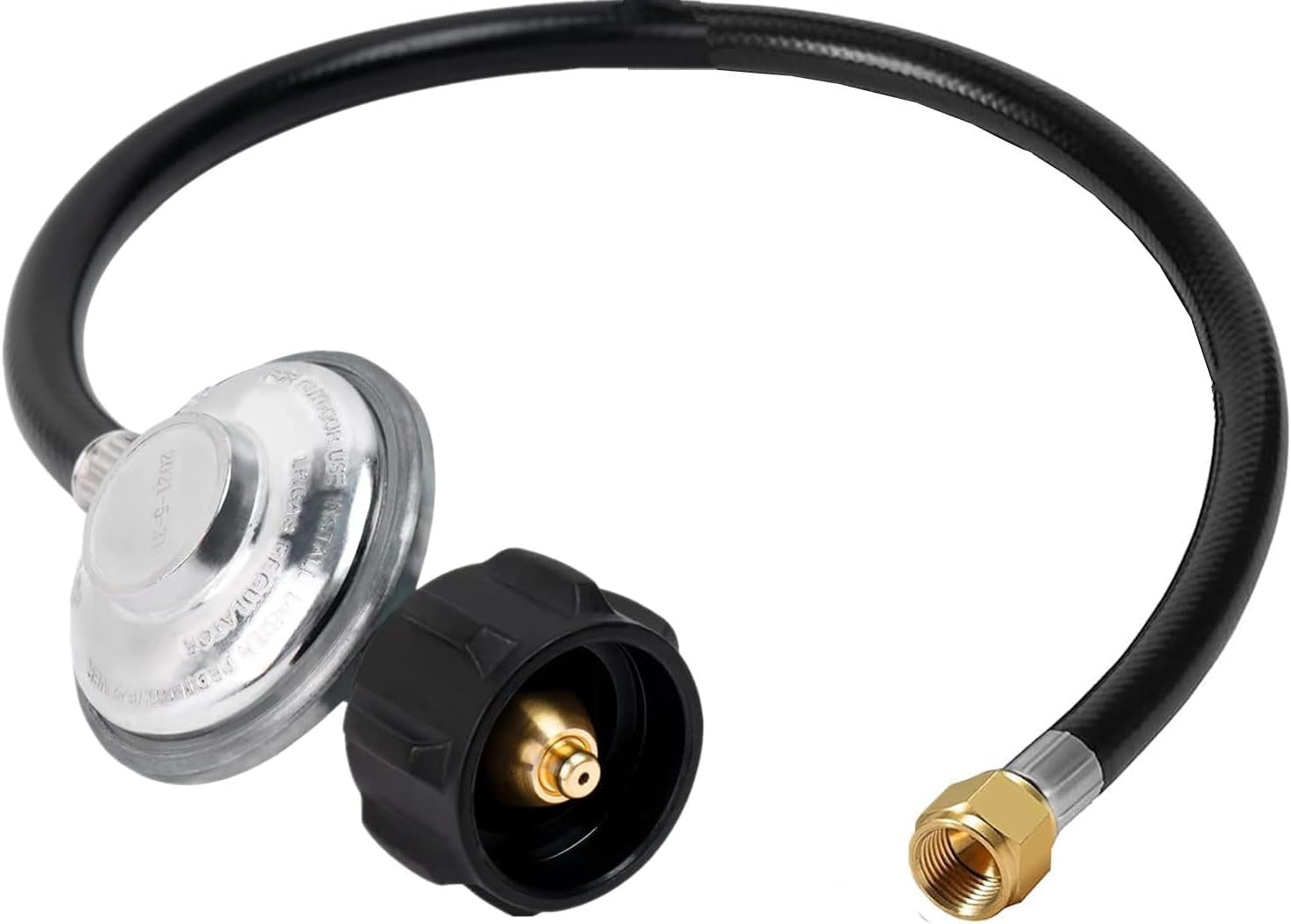 MOASKER 2FT Universal Grill Regulator and Hose for Most LP Gas Grill