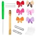WXJ13 Doll Hair Rooting Reroot Tool Holder with 5 Extra Needles and 5 Pcs Bow-Knot for Doll Girls