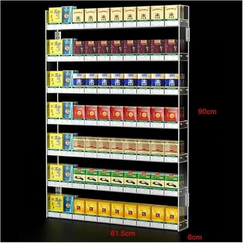 Multifunctional Automatic Cigarette Pusher Shelf for Market Store Retail，Cigarette Display Rack Shelf for Stores, Cigarette Display Holders for Retails, Cigarette Showcases Display Rack, Cle