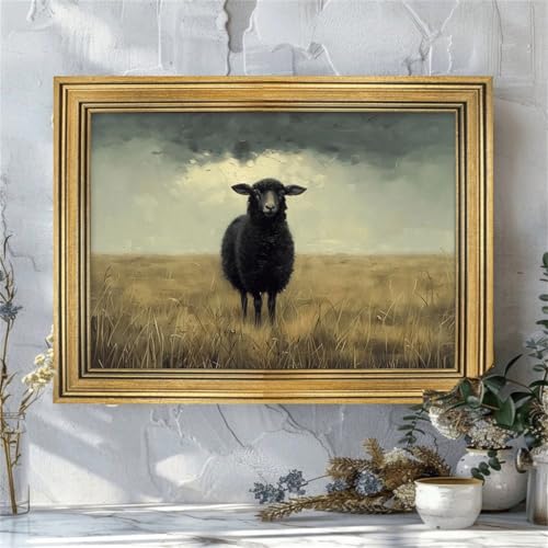 Affiche mouton noir vintage pour une déco de ferme authentique - 4