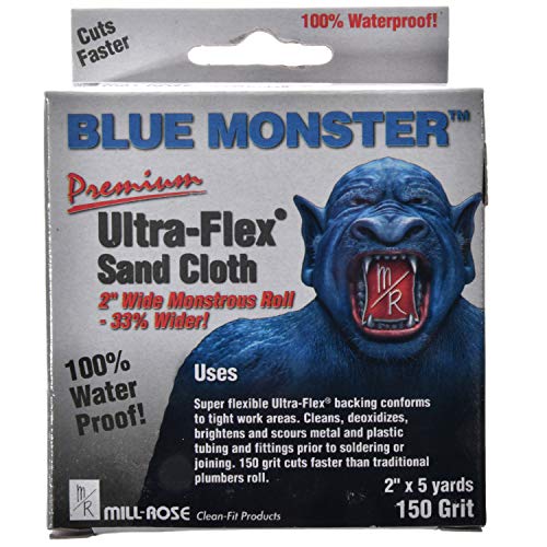 mill-rose 70172 millrose monster ultra flex premium mini strips abrasive cloths 234 x 5-yard blue