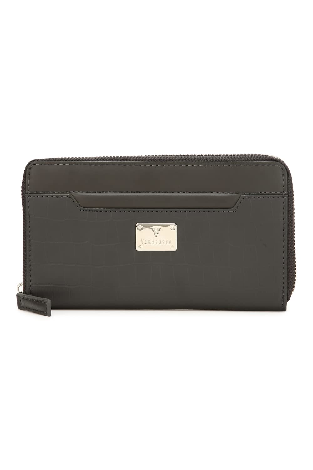 van heusen Polyurethane Women Western Wallet (Charcoal), Black-picture-12