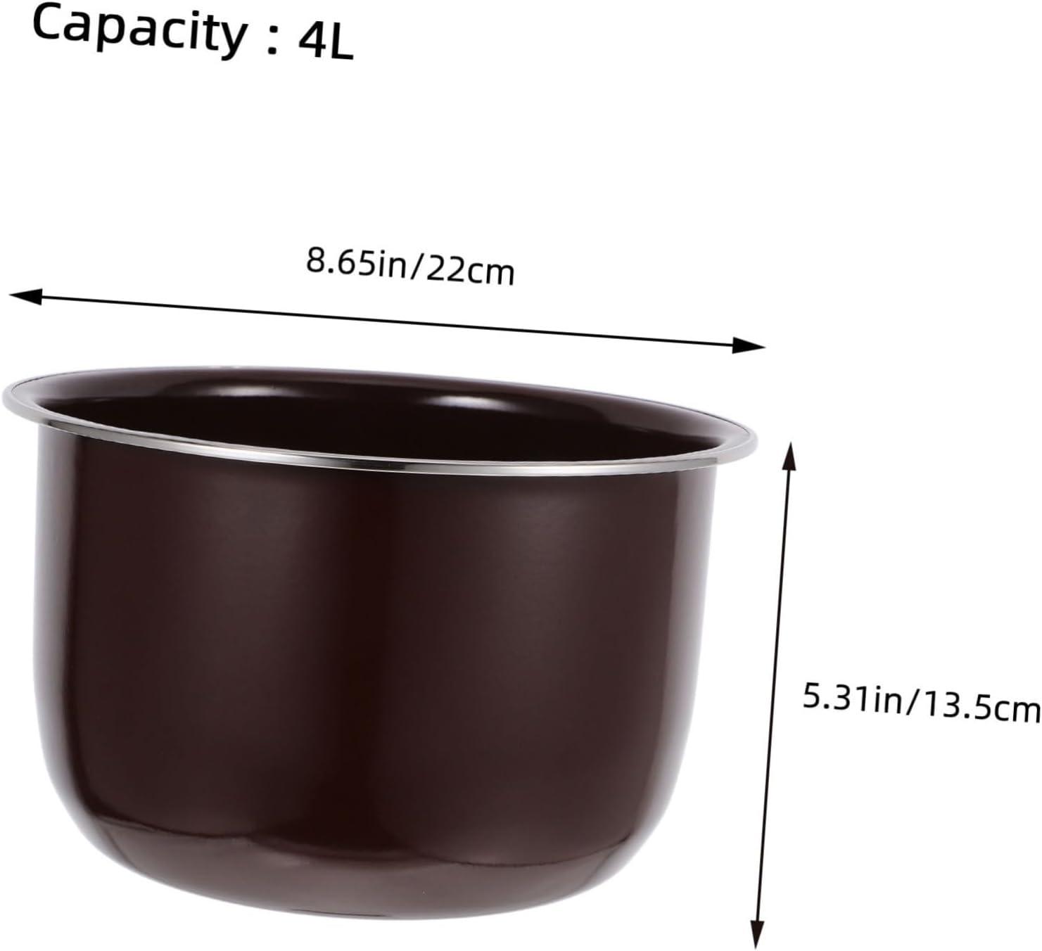 Rice Cooker Inner Pot Electric Pressure Cooker Replacement Pot Sturdy Cooking Pot with Scale Design for Soup Cake Compatible Kitchen Supplies for Family Use
