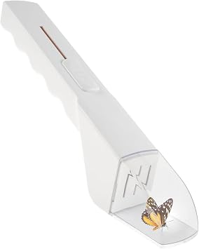 Insect Trap, 10.6 x 1.6 inches 27 x 4 cm, Bug Catcher, Touchless, Insect Trap, Manual, Wide Mouth Type, One-handed Operation, Trap Tool, For Collecting Observation, Indoor/Outdoor Use White