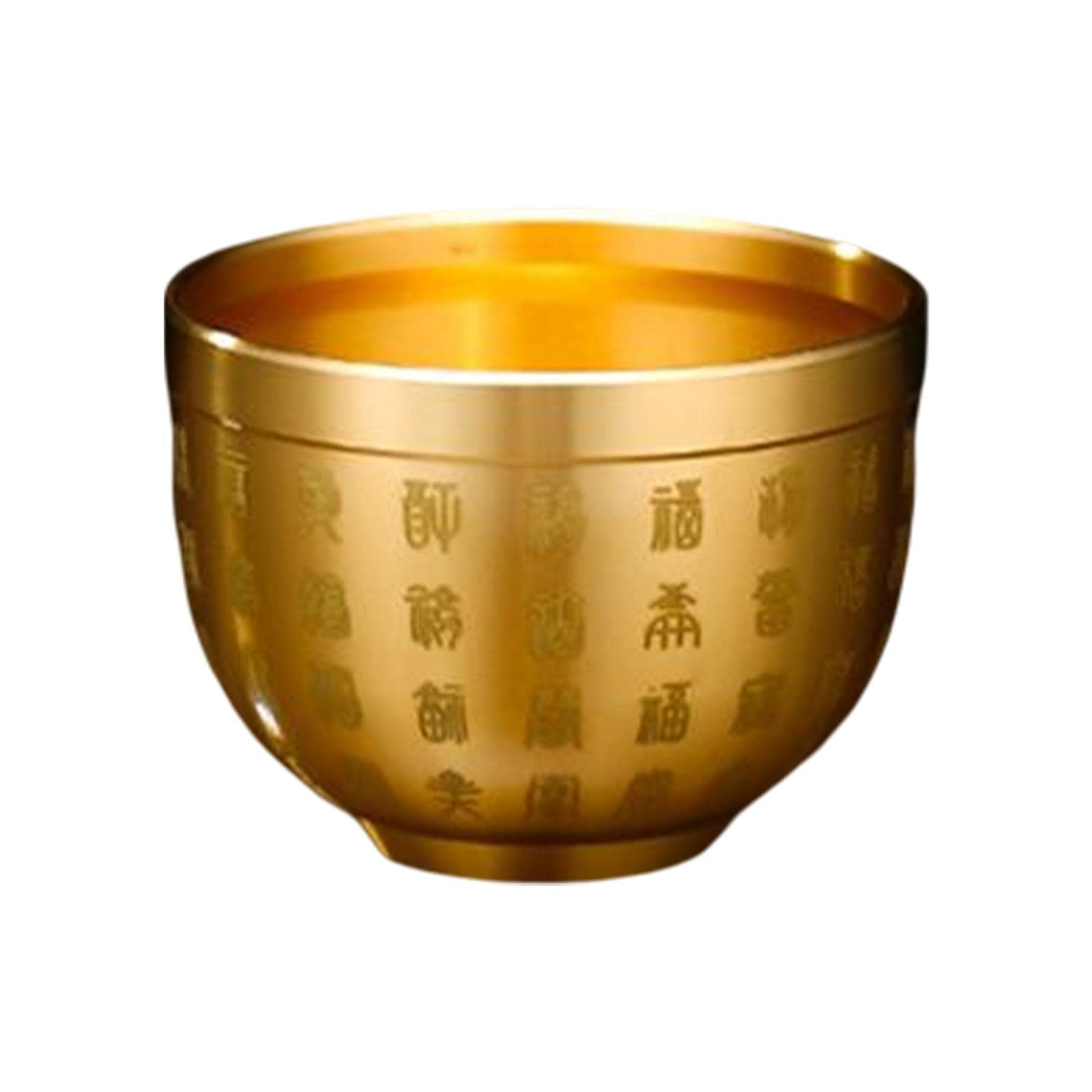 UJEAVETTE Brass Feng Shui Bowl Chinese Style Fortune Wealth Good Luck Treasure Bowl 6cmx4.6cmx3.2cm-picture-25