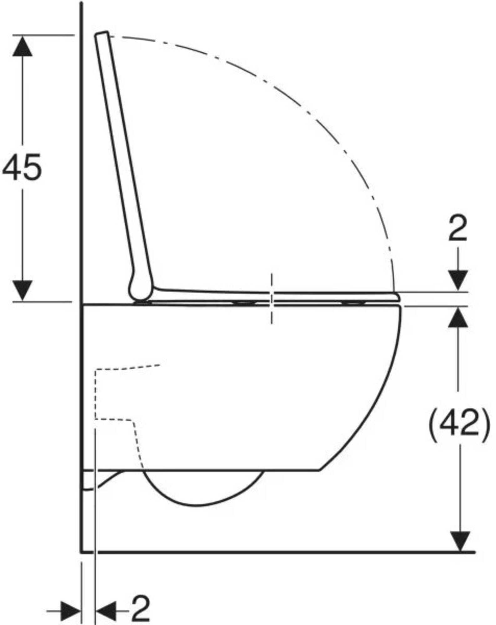 Geberit Acanto Wand-WC-Paket KeraTect 36x53x38,5 cm Weiß
