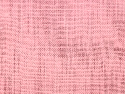 Stof France Coated Cotton Ramie Blend Fabric Pink - per metre