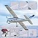 Fms Rc Planes for Beginners Remote Control Airplane for Adults Single-Engine Propeller Airplane 1500MM Cessna 182 Blue 6 Channel Hobby Rc Airplanes PNP (No Radio, Battery, Charger)
