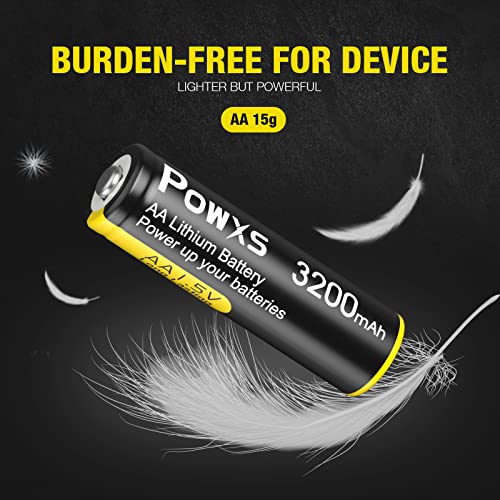 Powxs Aa Lithium Batteries, 8 Pack 1.5V Lithium Iron Double A Batteries 3200Mah Super Capacity For Blink Camera thumb #5