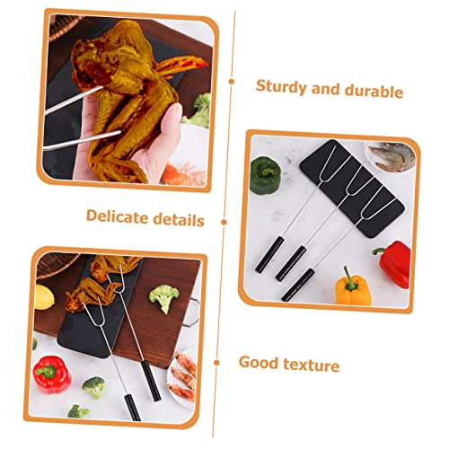 TIDTALEO Garfo De Churrasco Em Aço Inoxidável 6 Peças Espetos Para Assar Varas Para Fogueira Garras