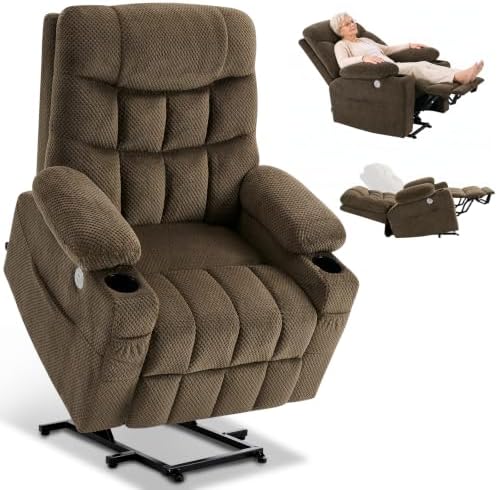 Oversized Dual Motor Power Lift Recliner Chair for Elderly, Infin...