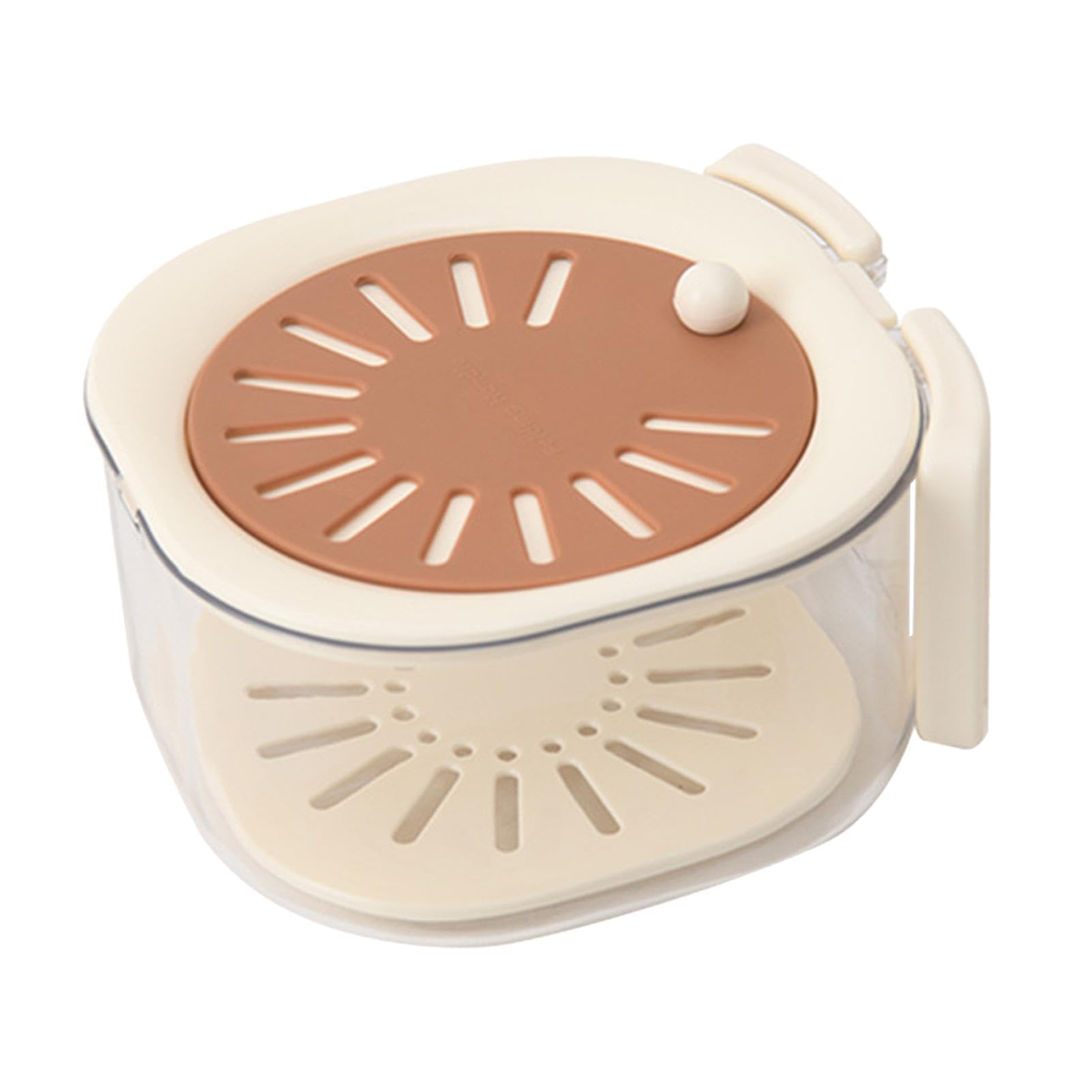 Draining Basket,Drainage Basket Fruit Cleaner Spinner Fruit And Vegetable Washing Basket Cute Multifunctional Food Storage Container For Kitchen Storage, Picnic,16x14.5cm/6.3x5.71 Inches